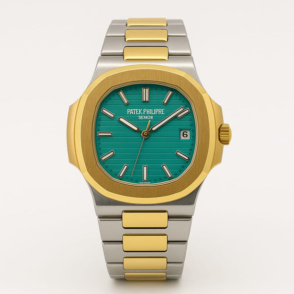Discover timeless elegance with this Patek Philippe Nautilus-inspired luxury wristwatch